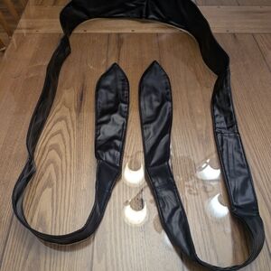 WHIPPY Women Obi Belt Fashion Wrap Around Wide Waistband Knotted Belt. Black NWT